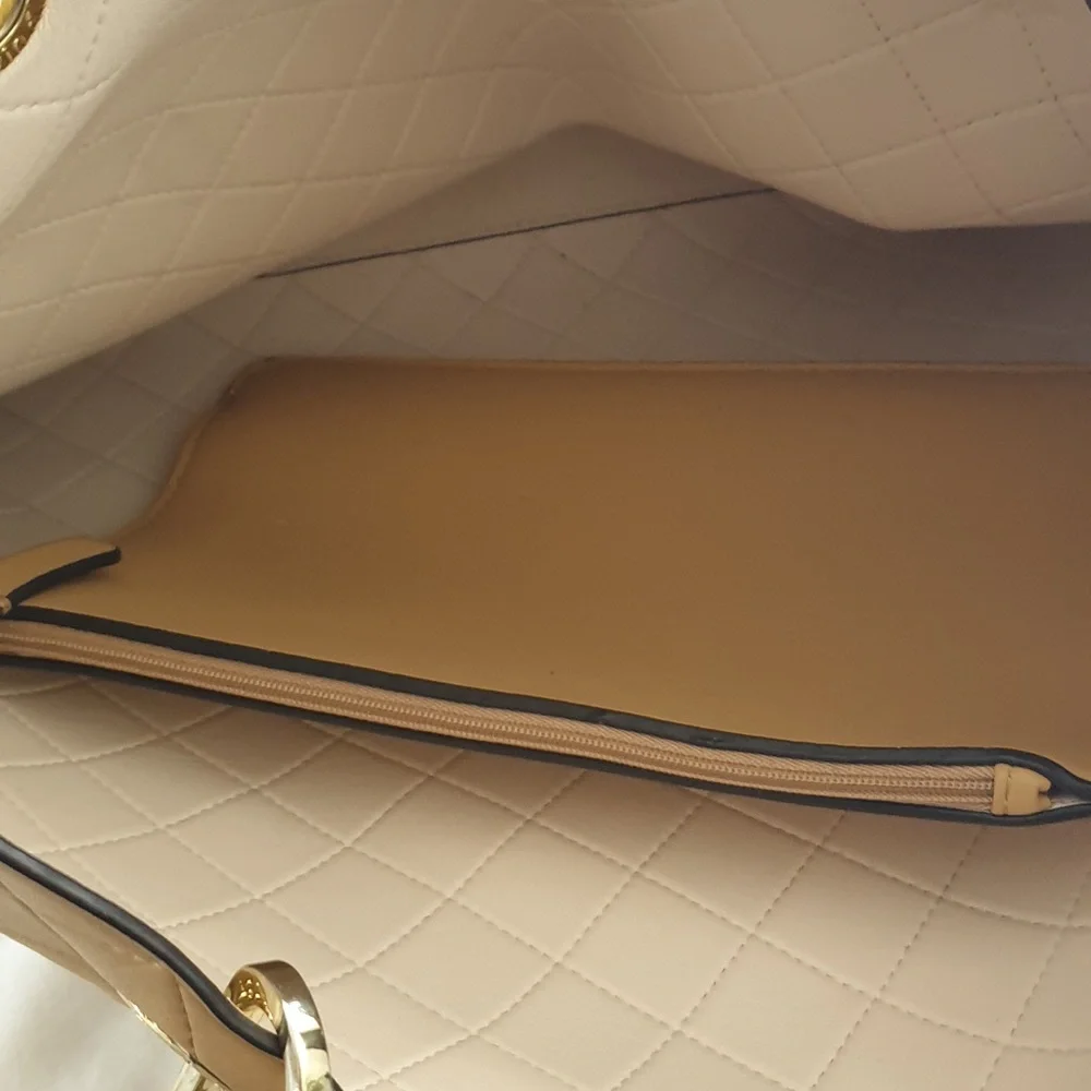Calvin Klein original tan coloured laptop bag with attached wallet - Picture 2 of 3